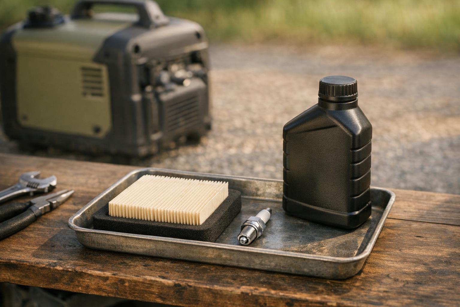 Portable Generator Maintenance: The Schedule That Keeps It Starting AI-generated editorial illustration.