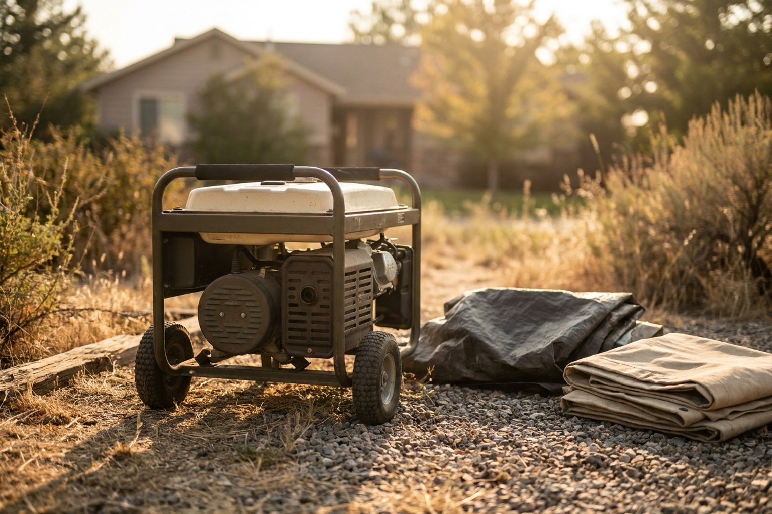 What Size Generator Do You Need to Run a House? AI-generated editorial illustration.